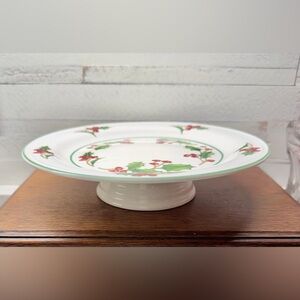 SANGO, WHITE CHRISTMAS, SMALL PEDESTAL PLATE.